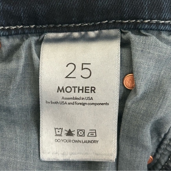 Mother The Mid Rise Dazzler Ankle jeans Chip On My Shoulder 25 - Picture 14 of 16